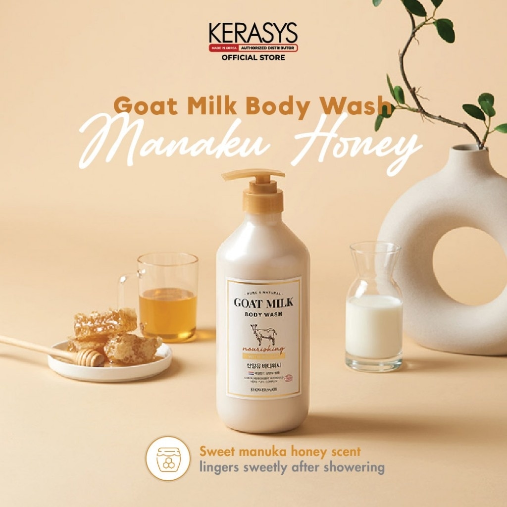 Showermate Goat Milk Body Wash - Manuka Honey (800ml)