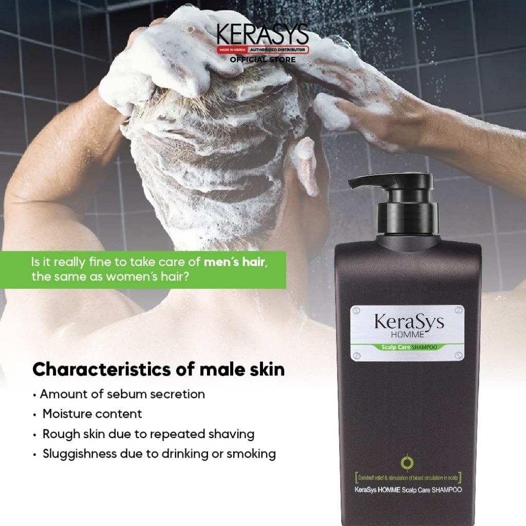 Kerasys Homme Men Scalp Care Shampoo (550ml)