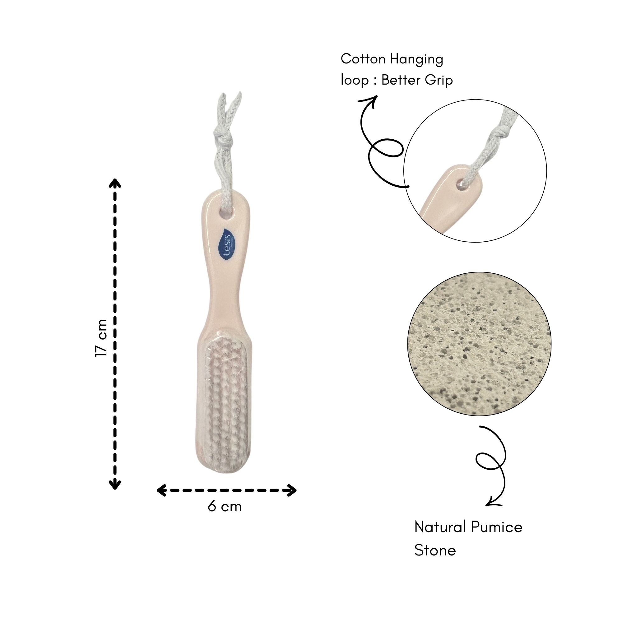 #SD9588 2 IN 1 PUMICE STONE FOOT BRUSH HANDLE image