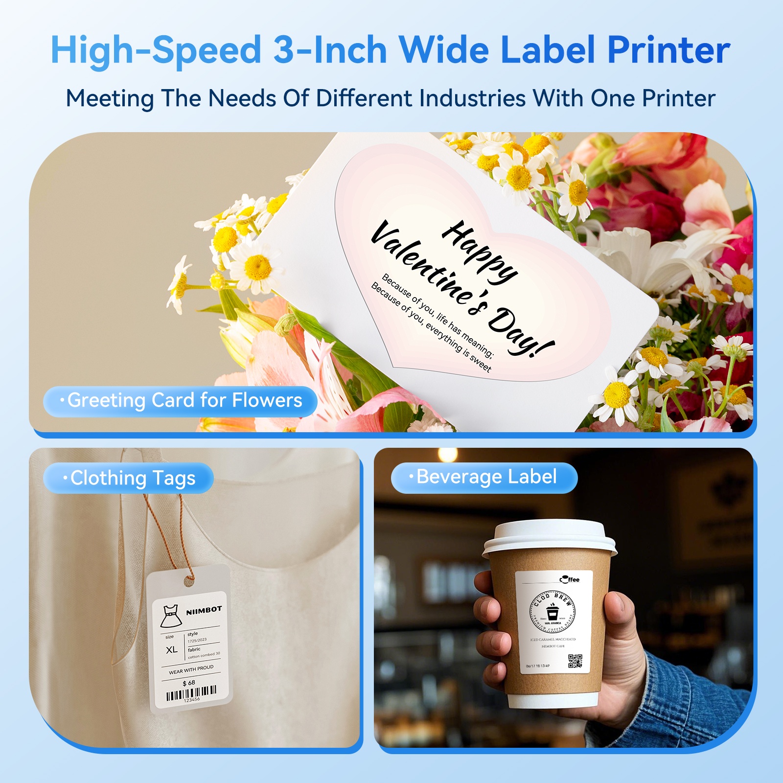 NIIMBOT B31 Portable 3-Inch Bluetooth Thermal Label Printer