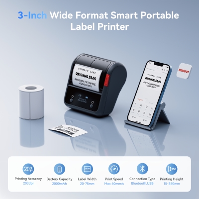 NIIMBOT - NIIMBOT B3S Portable 3-Inch Bluetooth Thermal Label Printer