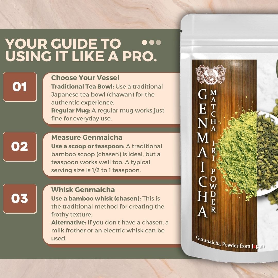 Mamami Japanese Genmaicha Powder (100g )