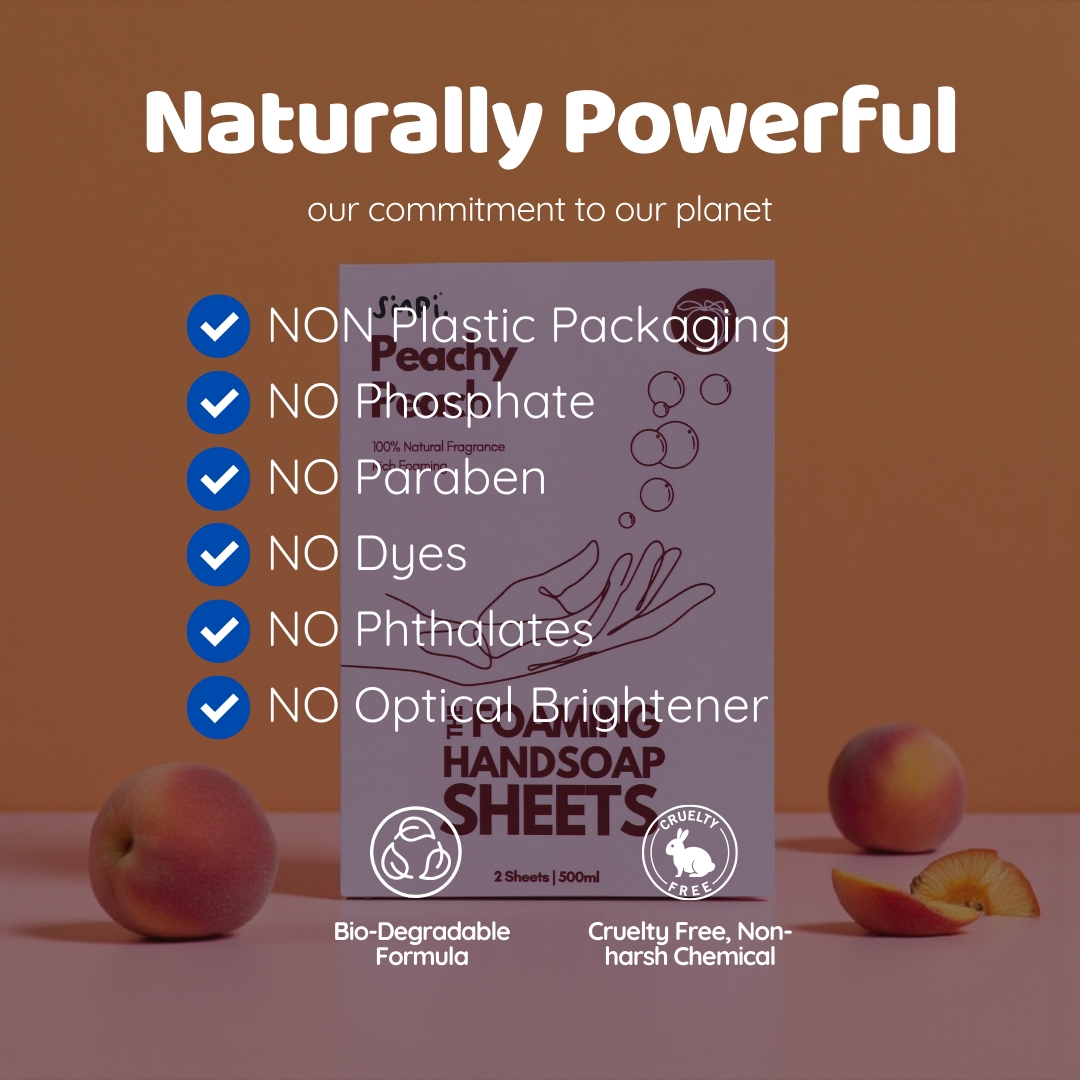 Simpi Hand Soap Sheets - Peachy Peach ( 6 Sheets )