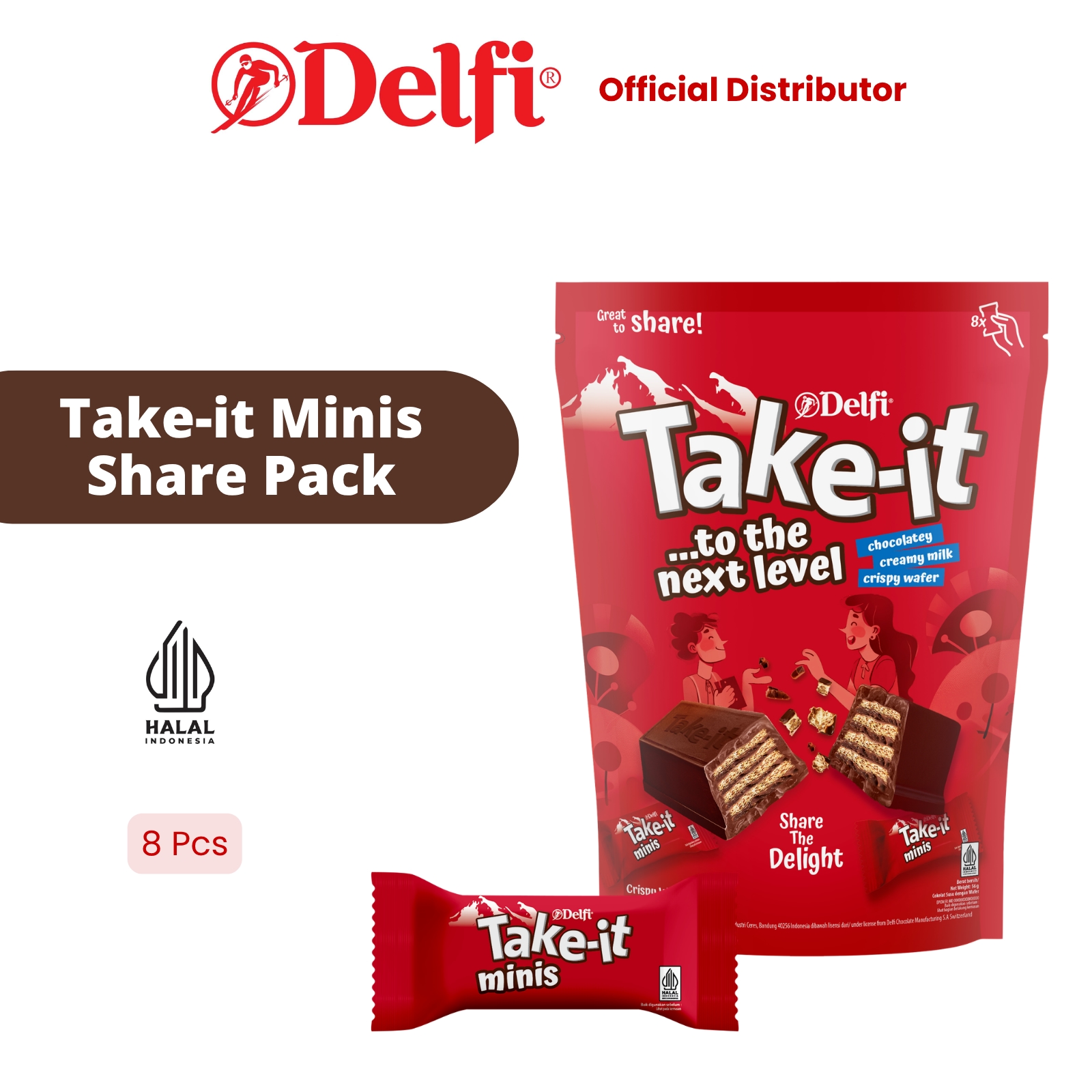 Delfi Chocolate Share Pack Take it Minis 8pcs image