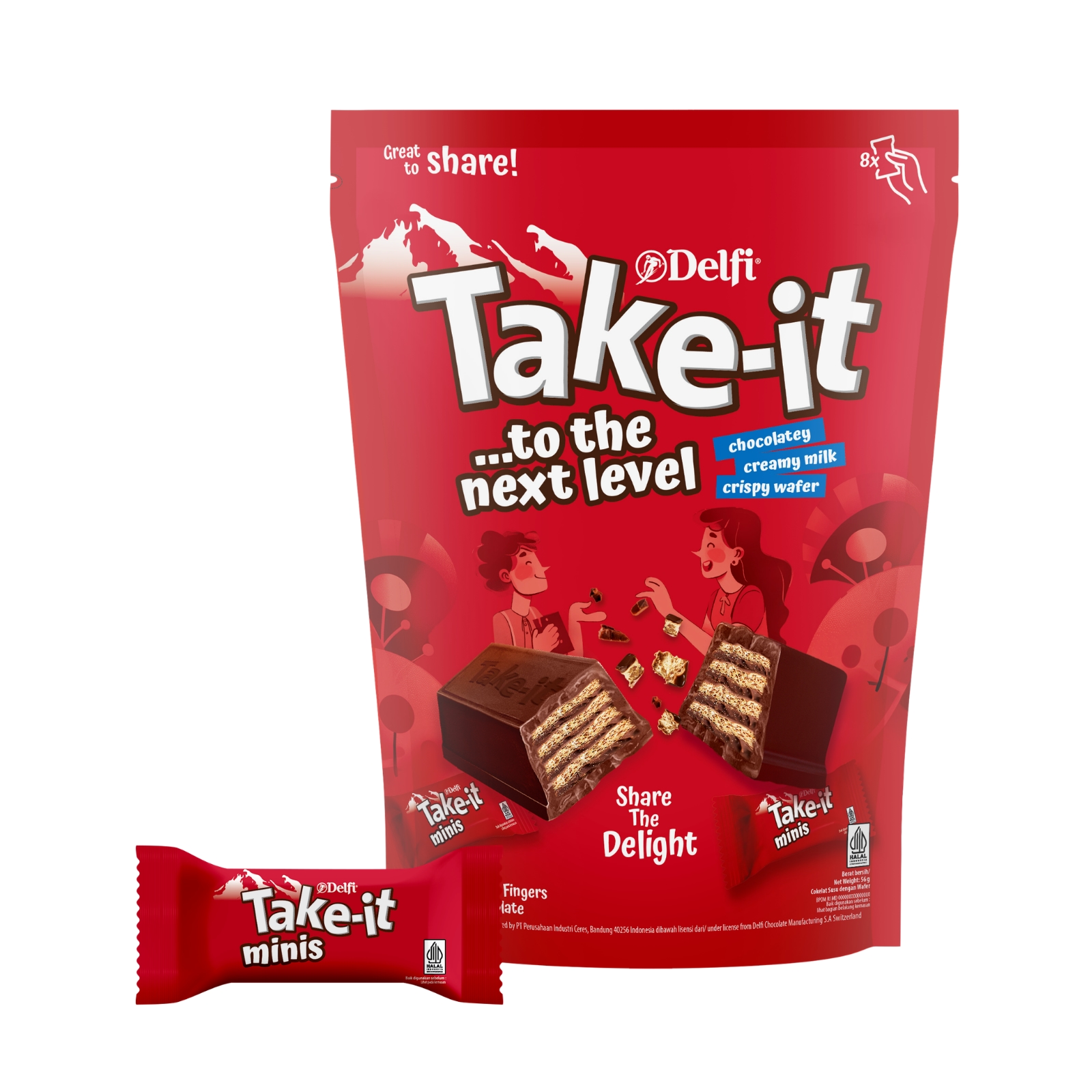 Delfi Chocolate Share Pack Take it Minis 8pcs image