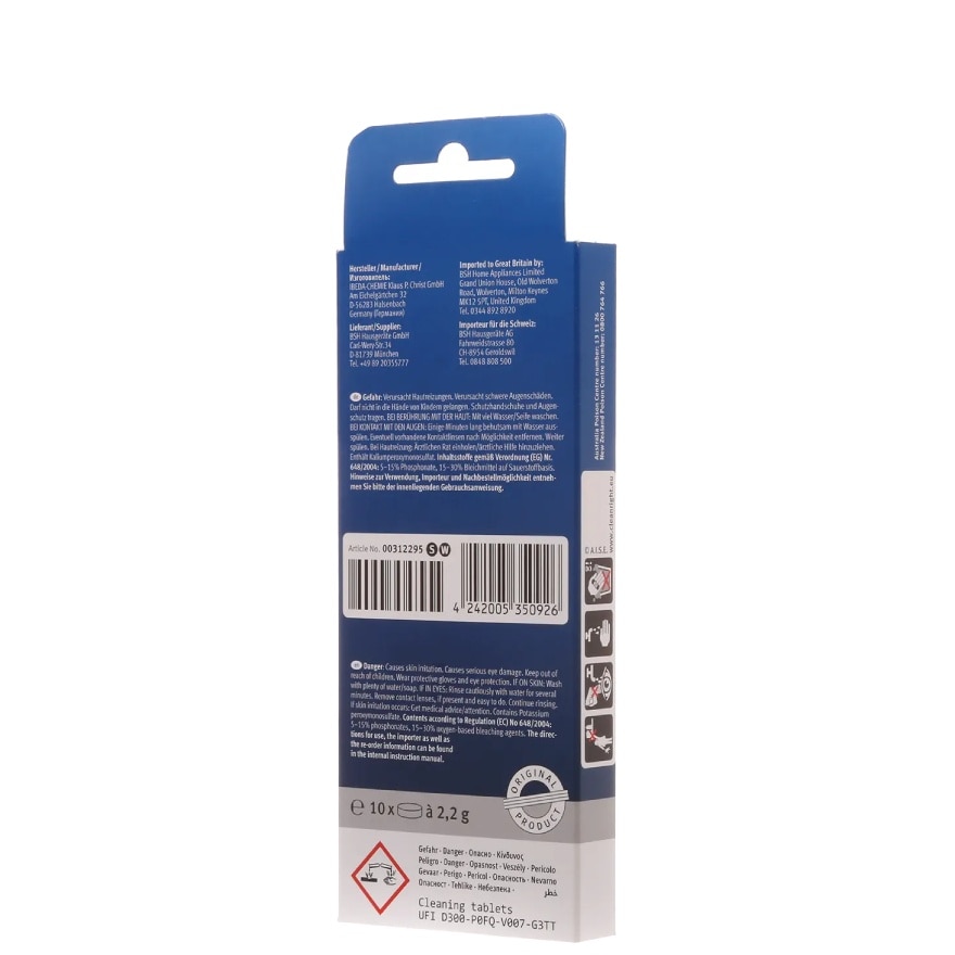 Bosch Cleaning Tablets for Fully Automatic Coffee Machines and Thermo Flasks - 312295
