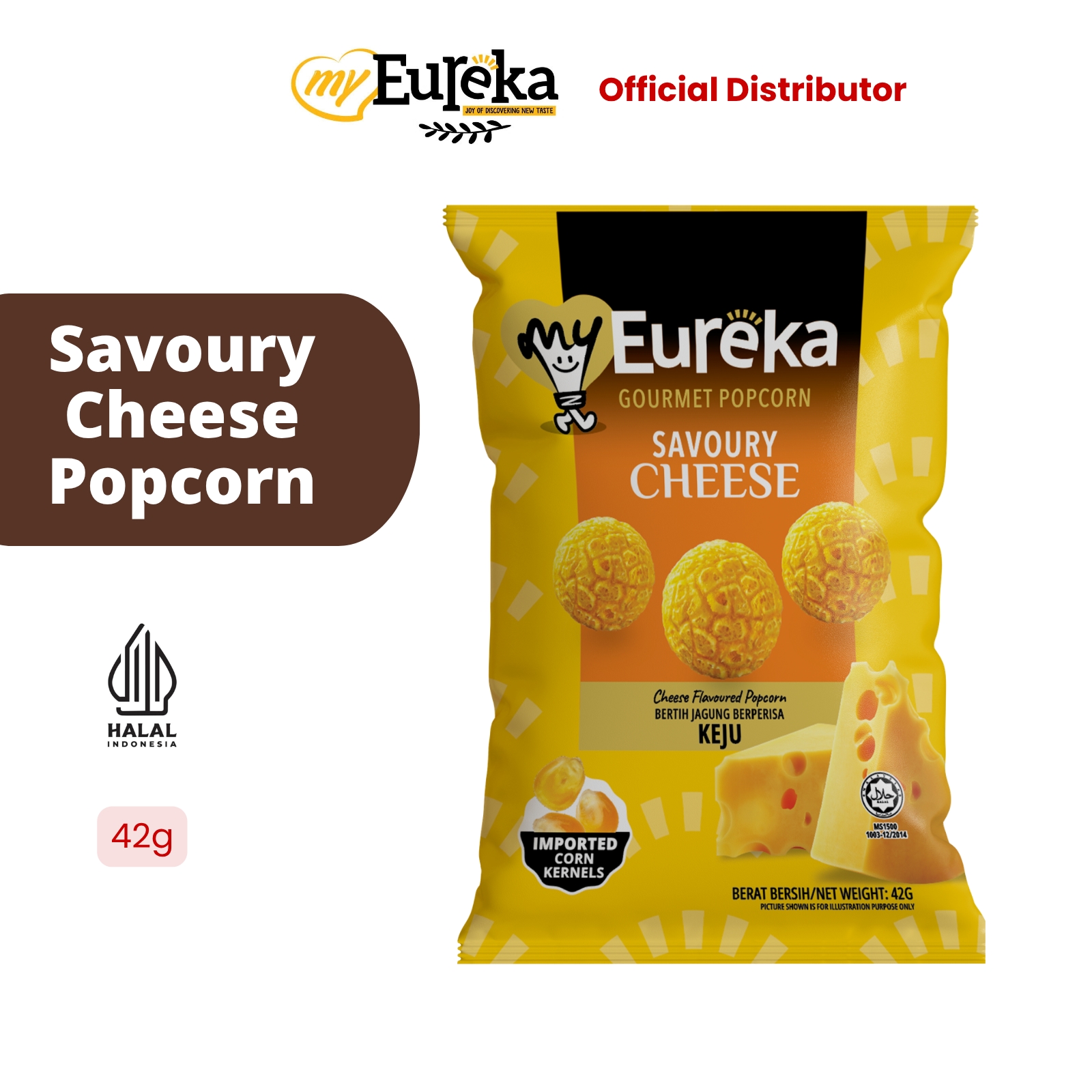 Eureka Popcorn Assorted Flavours Savoury Cheese 42g image