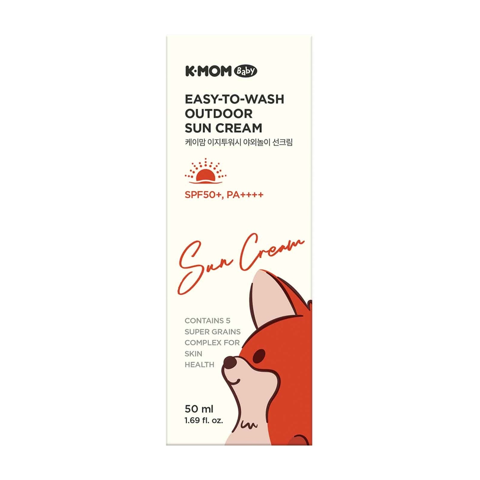 K-Mom Easy-To-Wash Outdoor Sun Cream SPF 50+, PA++++ 50ml image
