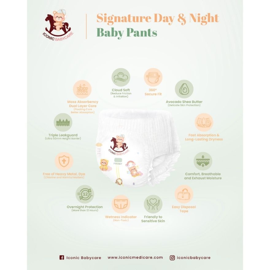 [Travel Pack] Signature Day & Night Baby Pants - Pants L 12pcs