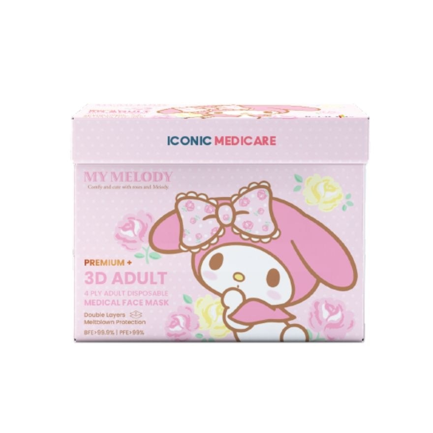 [Adult - Premium+] 3D Duckbill 4-Ply Sanrio My Melody Medical Disposable Face Mask (20pcs)