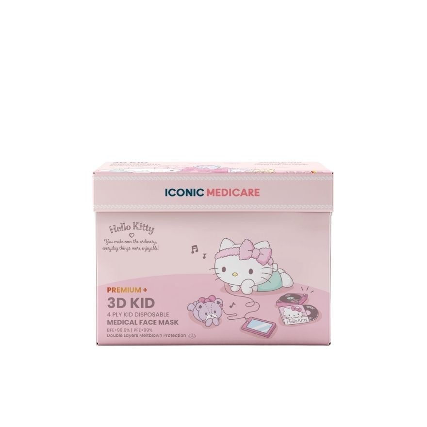 [Kid - Premium+] 3D 4-Ply Sanrio Hello Kitty Gorogoro Days Medical Disposable Face Mask (20pcs)