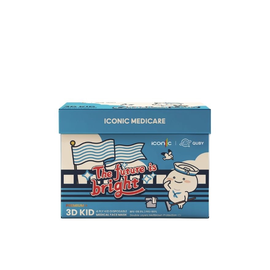 [Kid - Premium+] 3D 4-Ply Quby Sailing Legend Medical Disposable Face Mask (20pcs)