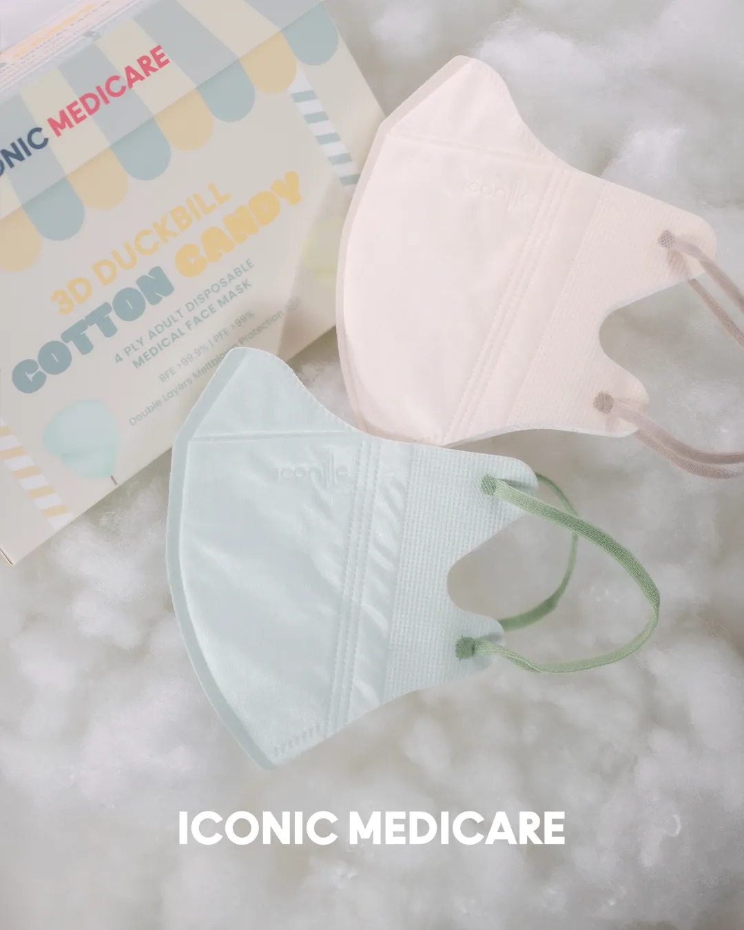 [Adult] 3D Duckbill 4-Ply Avocado Lemon Medical Face Mask (20pcs)