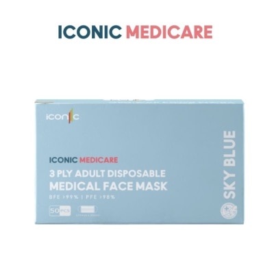 ICONIC [Adult] 3-Ply Sky Blue Medical Face Mask (50pcs)