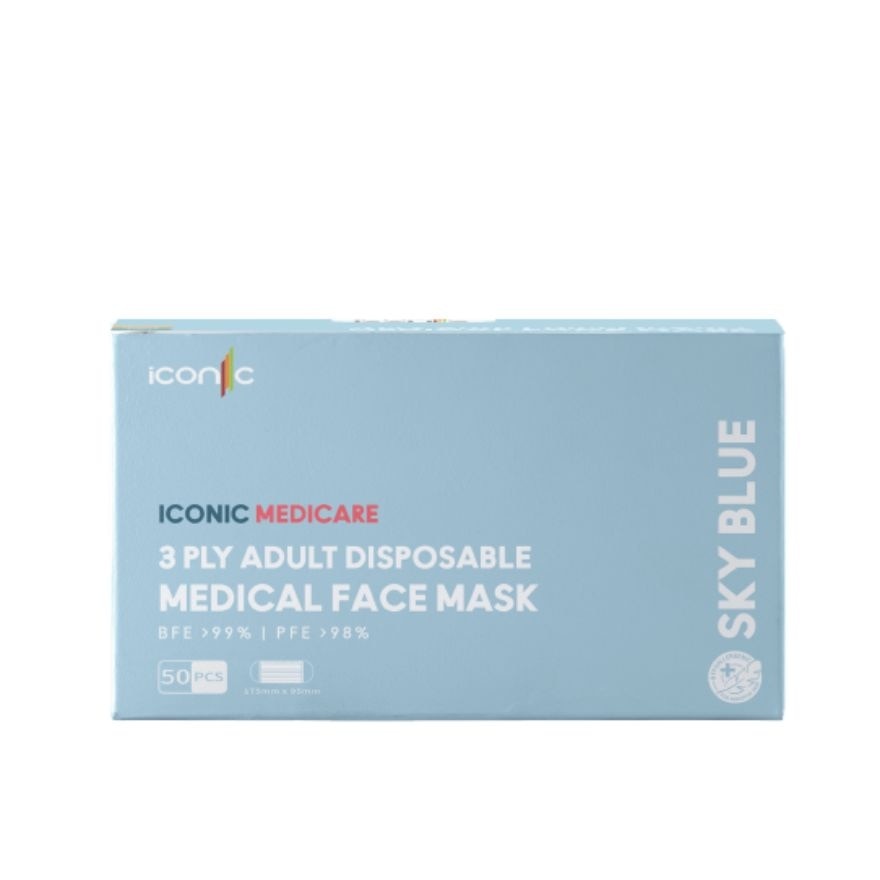 [Adult] 3-Ply Sky Blue Medical Face Mask (50pcs)
