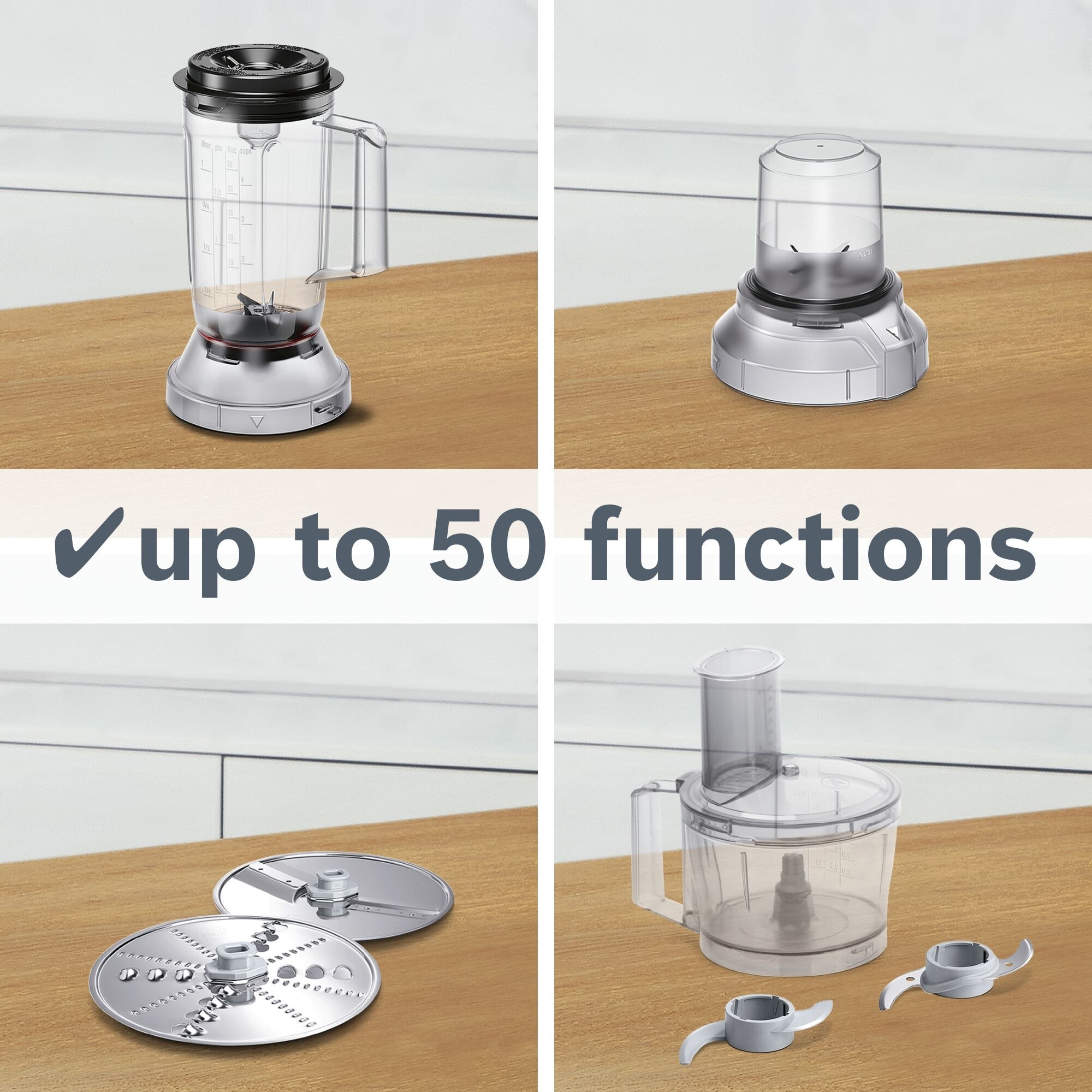 Bosch MultiTalent 3, 2.3L 800W Food Processor, Black/Brushed S.Steel - MCM3501MGB