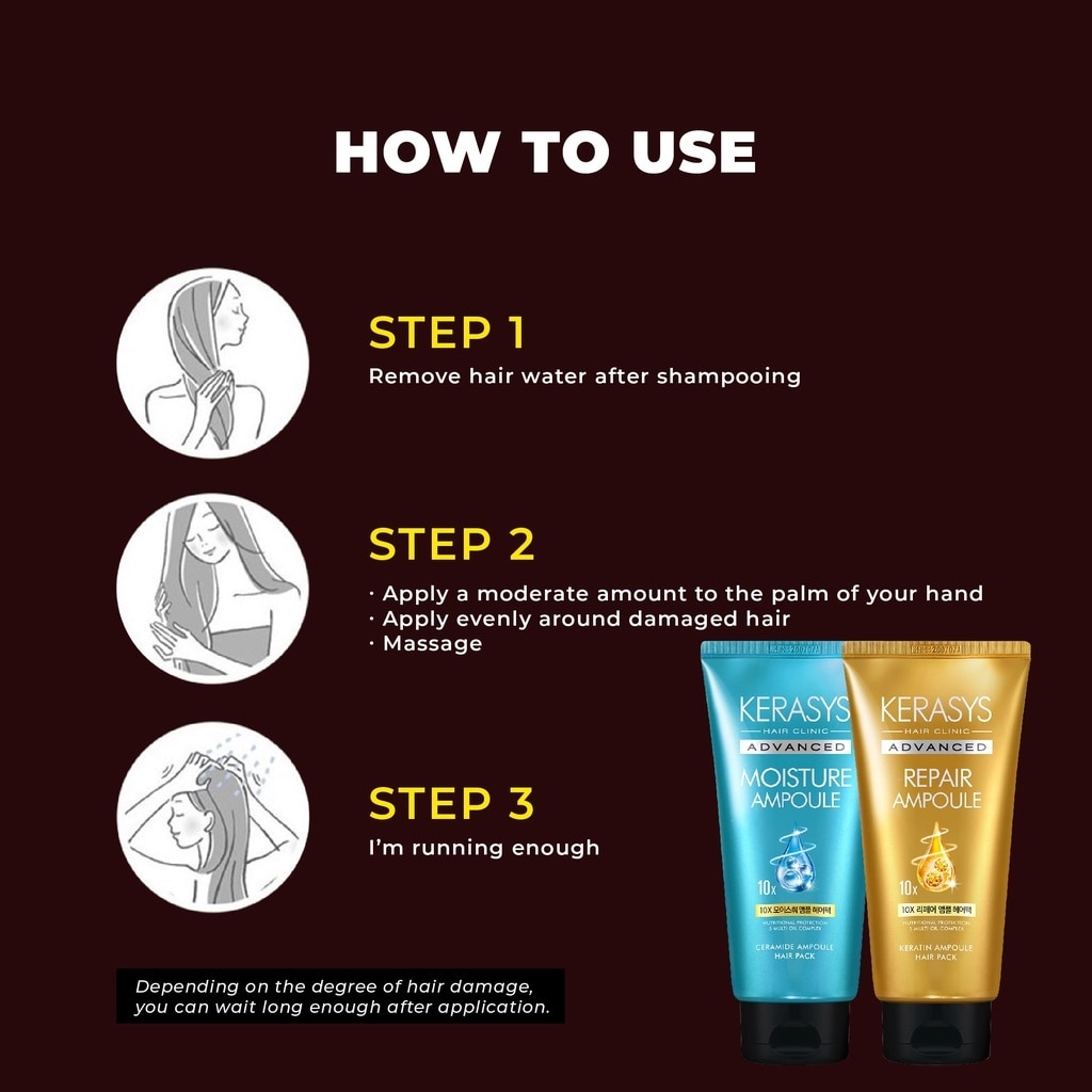 Kerasys Advanced 10x Moisture Ampoule Hair Pack (300ml)