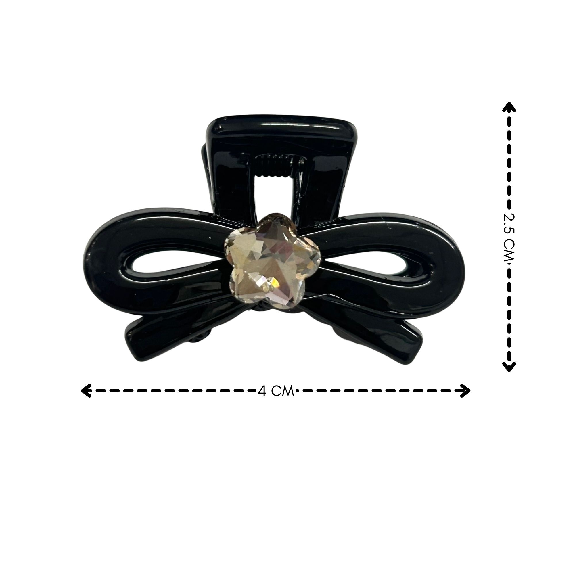#0374 BOW RHINESTONE HAIR CLAW CLIP image