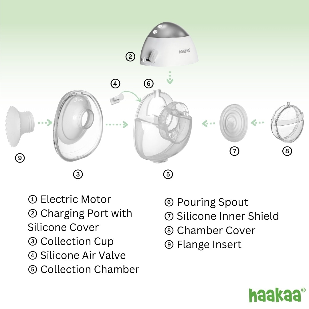 Haakaa 2pcs E-Ladybug Wearable Electric Breast Pump - Standard Edition