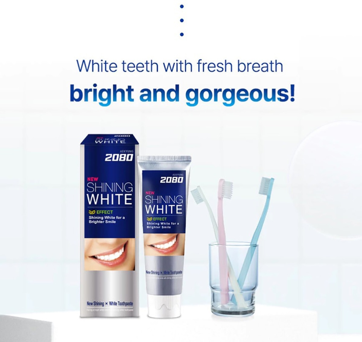 2080 Dental Clinic 3D Shining White Toothpaste (100g)