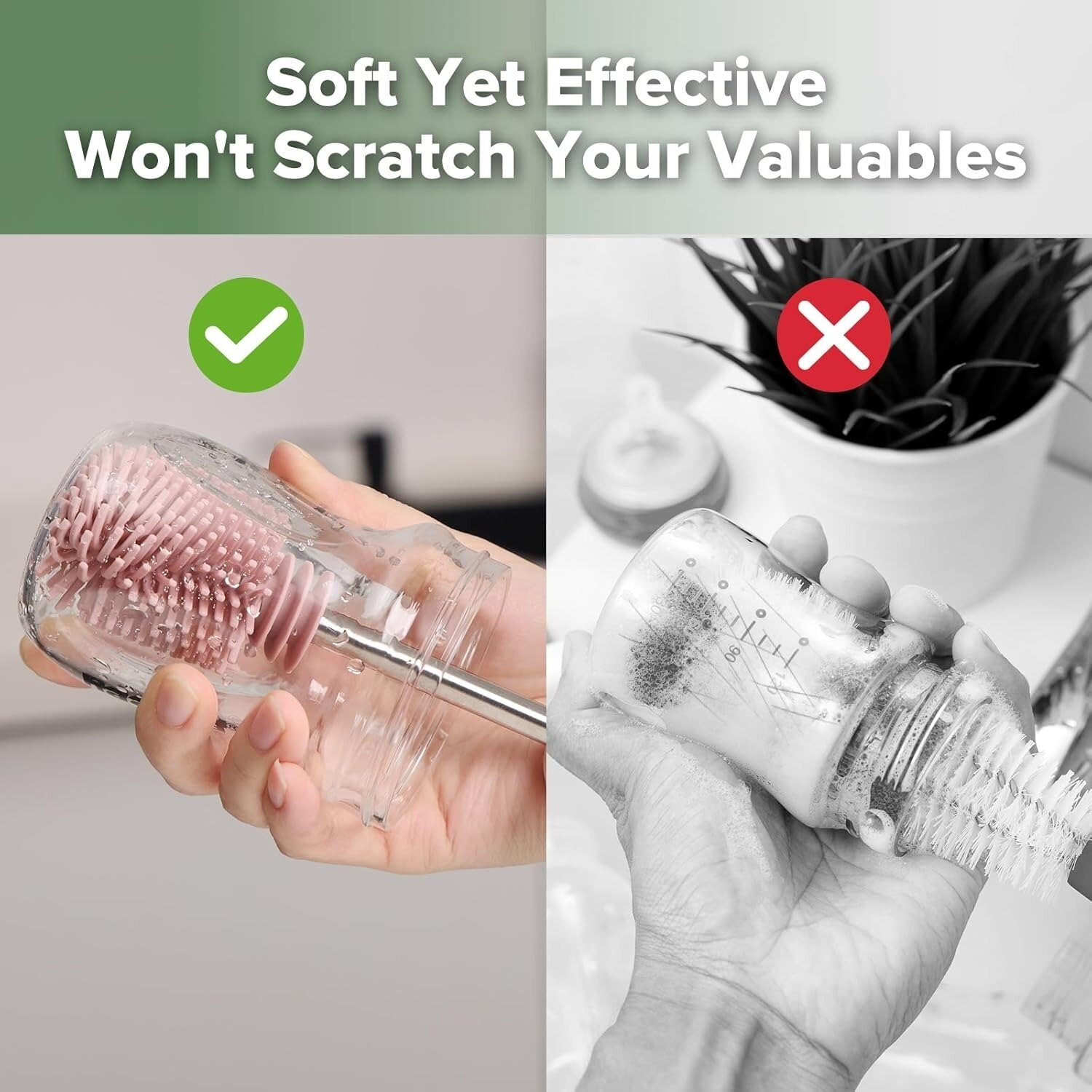 Haakaa Silicone Cleaning Brush Kit - Suva Grey