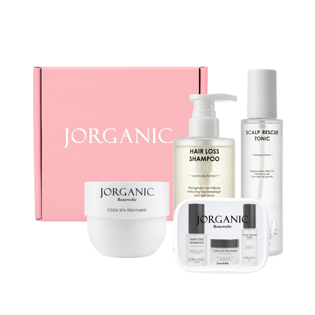 JORGANIC Renewelle Hair Growth Gift Set (Shampoo + Treatment + Tonic + Travel Set)