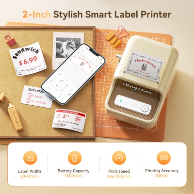 NIIMBOT NIIMBOT B21 Pro White 300DPI HD 2-Inch Bluetooth Label Printer