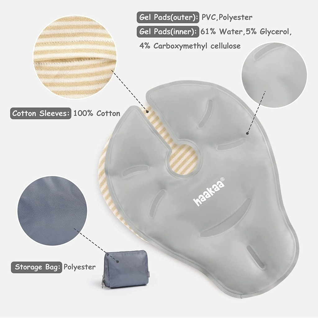 Haakaa Hot & Cold Reusable Breast Compression Pads - Suva Grey
