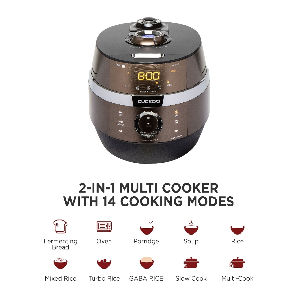 CUCKOO Twin Pressure Multi-Cooker (1.8L)-CRP-JHT10