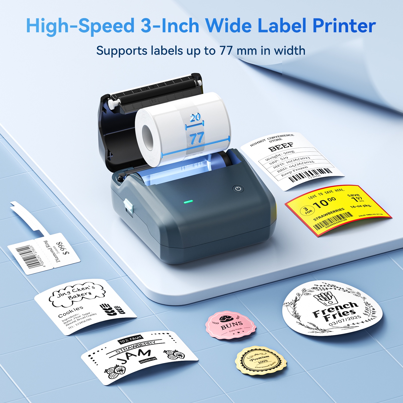 NIIMBOT B31 Portable 3-Inch Bluetooth Thermal Label Printer