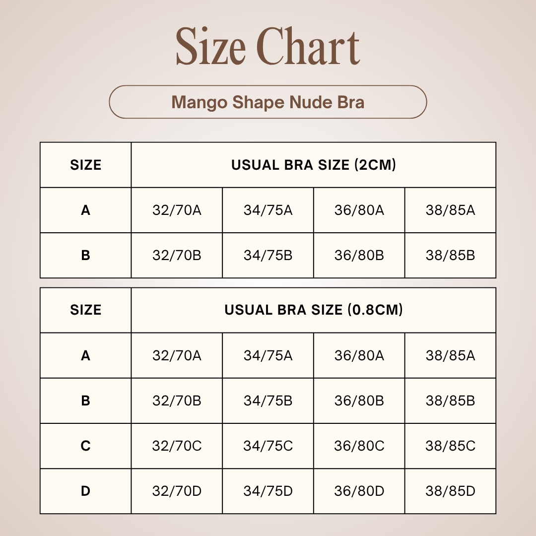 Mango Shape Nude Bra 2cm - Size A