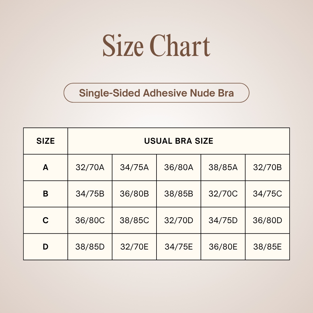 Single-Sided Adhesive Nude Bra - Size C/D