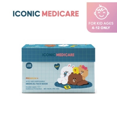 ICONIC - [Kid - Premium+] 4-Ply Line Friends Medical Protective Face Mask (30pcs)