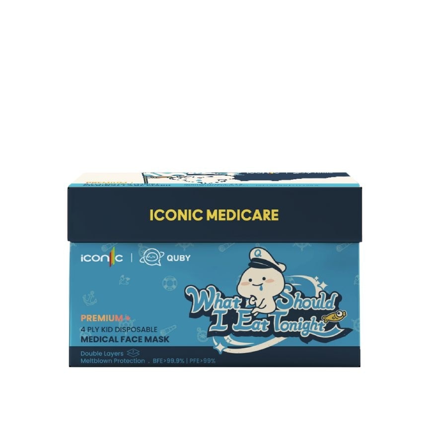 [Kid - Premium+] 4-Ply Quby Sailing Legend Medical Face Mask (30pcs)