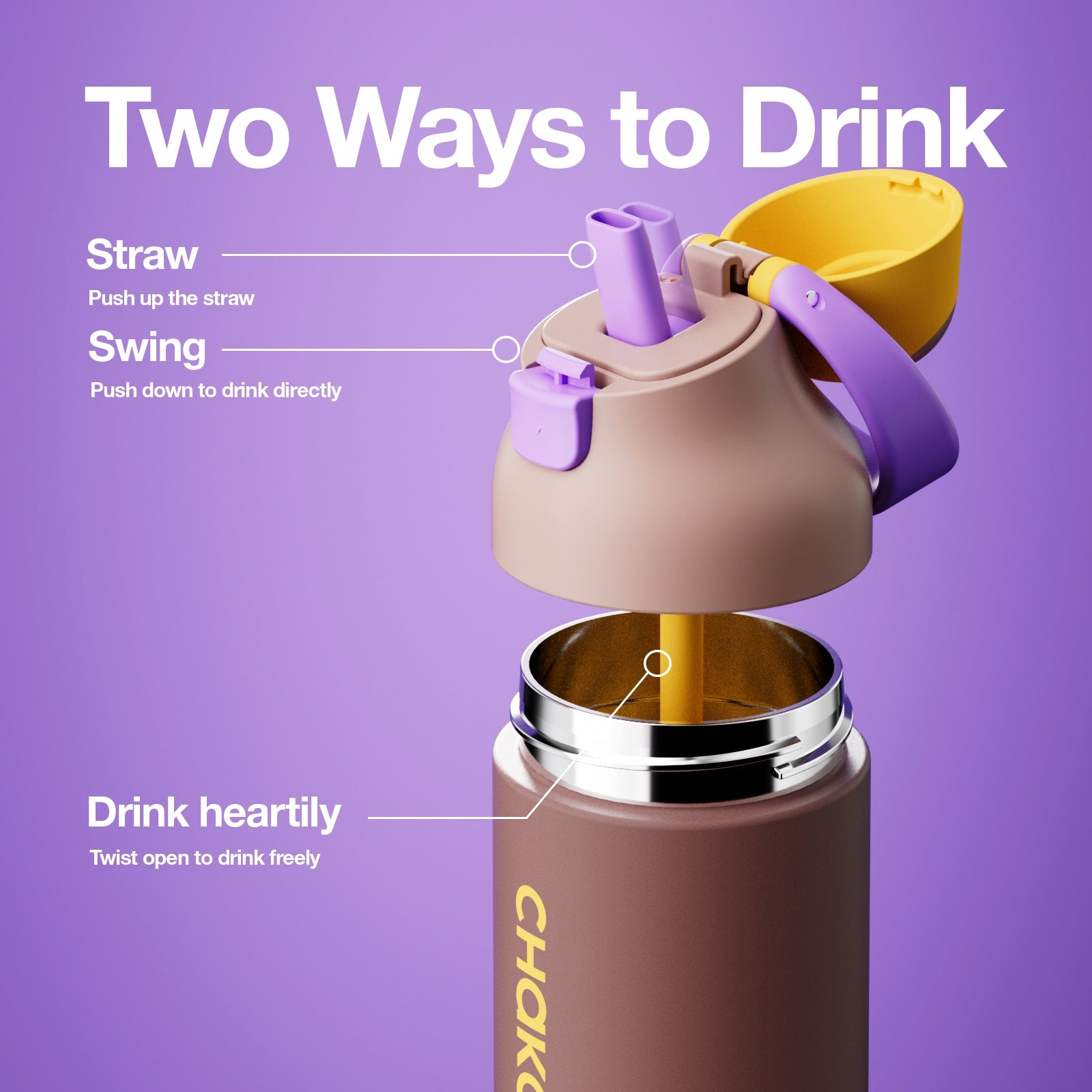 Chako Lab KaDa Cup  550ml (550ml) -  Brown