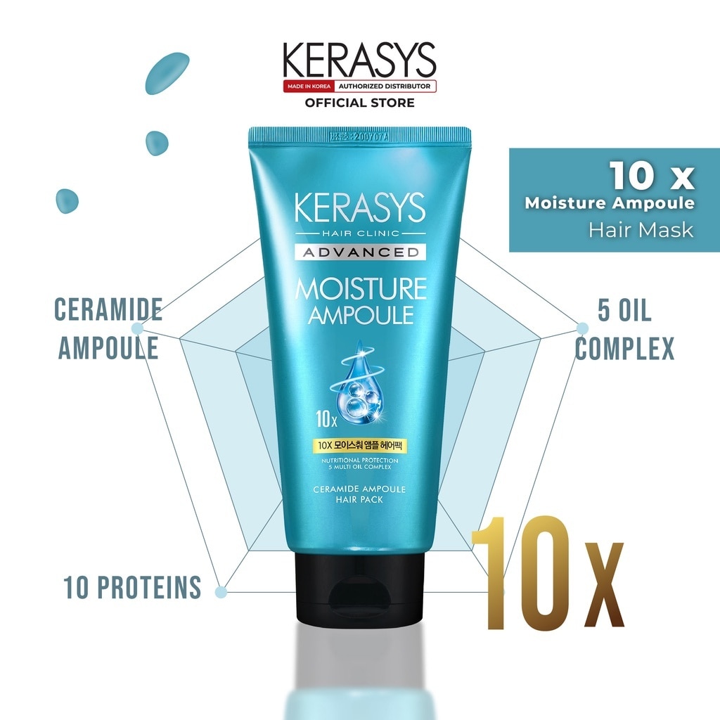 Kerasys Advanced 10x Moisture Ampoule Hair Pack (300ml)