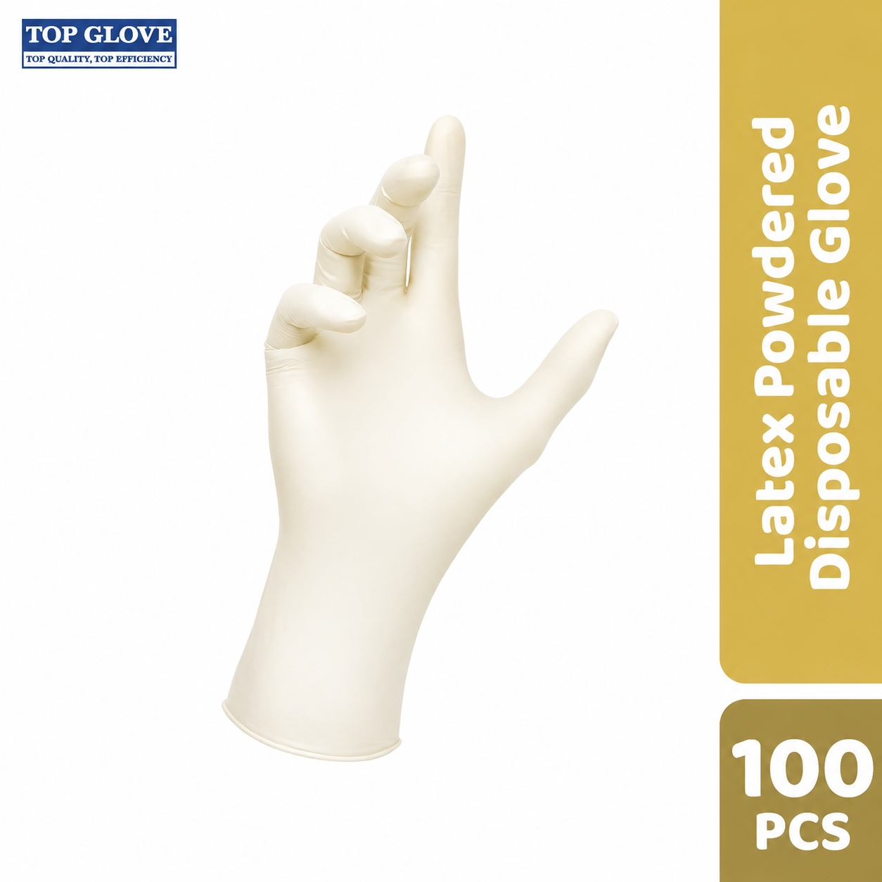 Top Glove Latex Disposable Powdered Glove, Natural, XS image