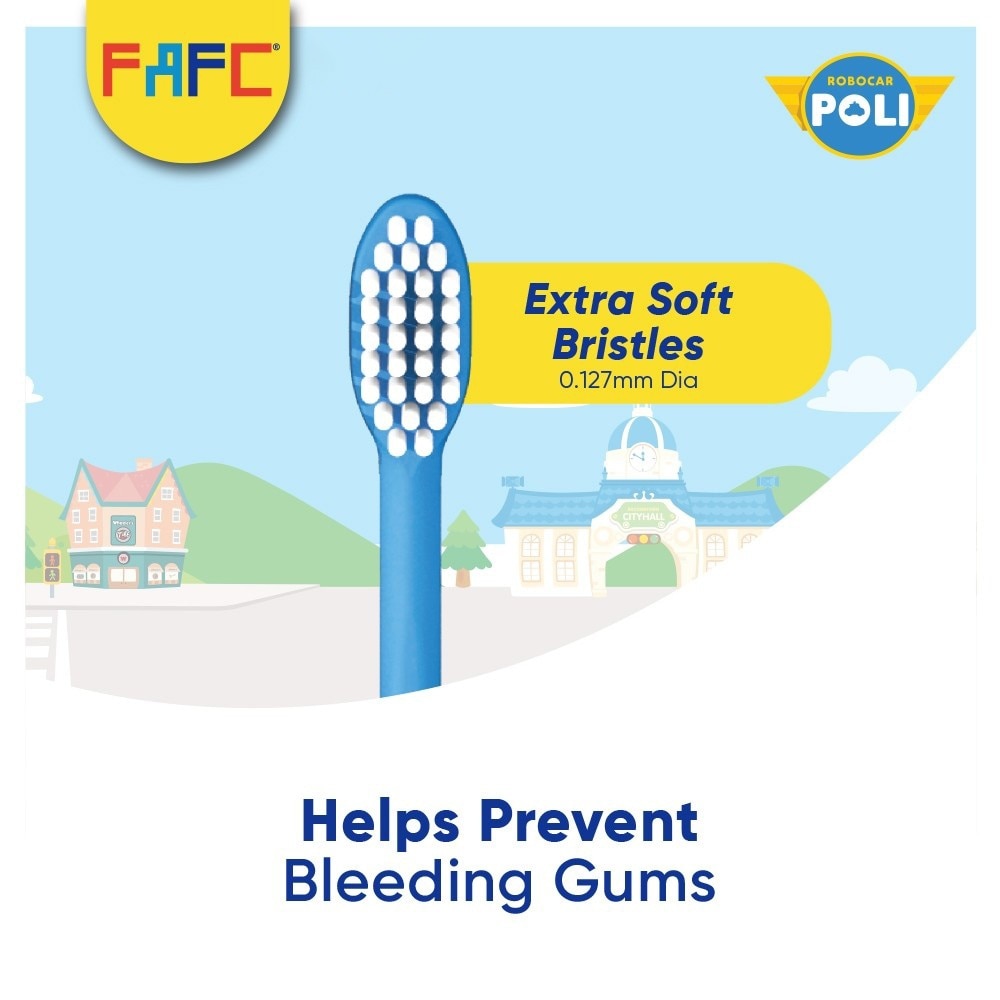 FAFC Robocar Poli Kids Toothbrush Age 3+ 1Pc (Extra Soft)