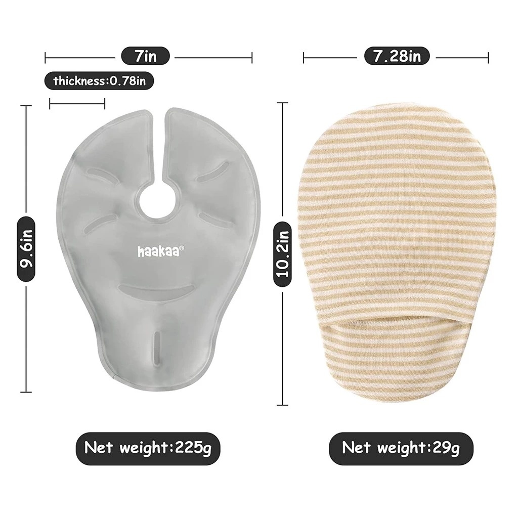 Haakaa Hot & Cold Reusable Breast Compression Pads - Suva Grey