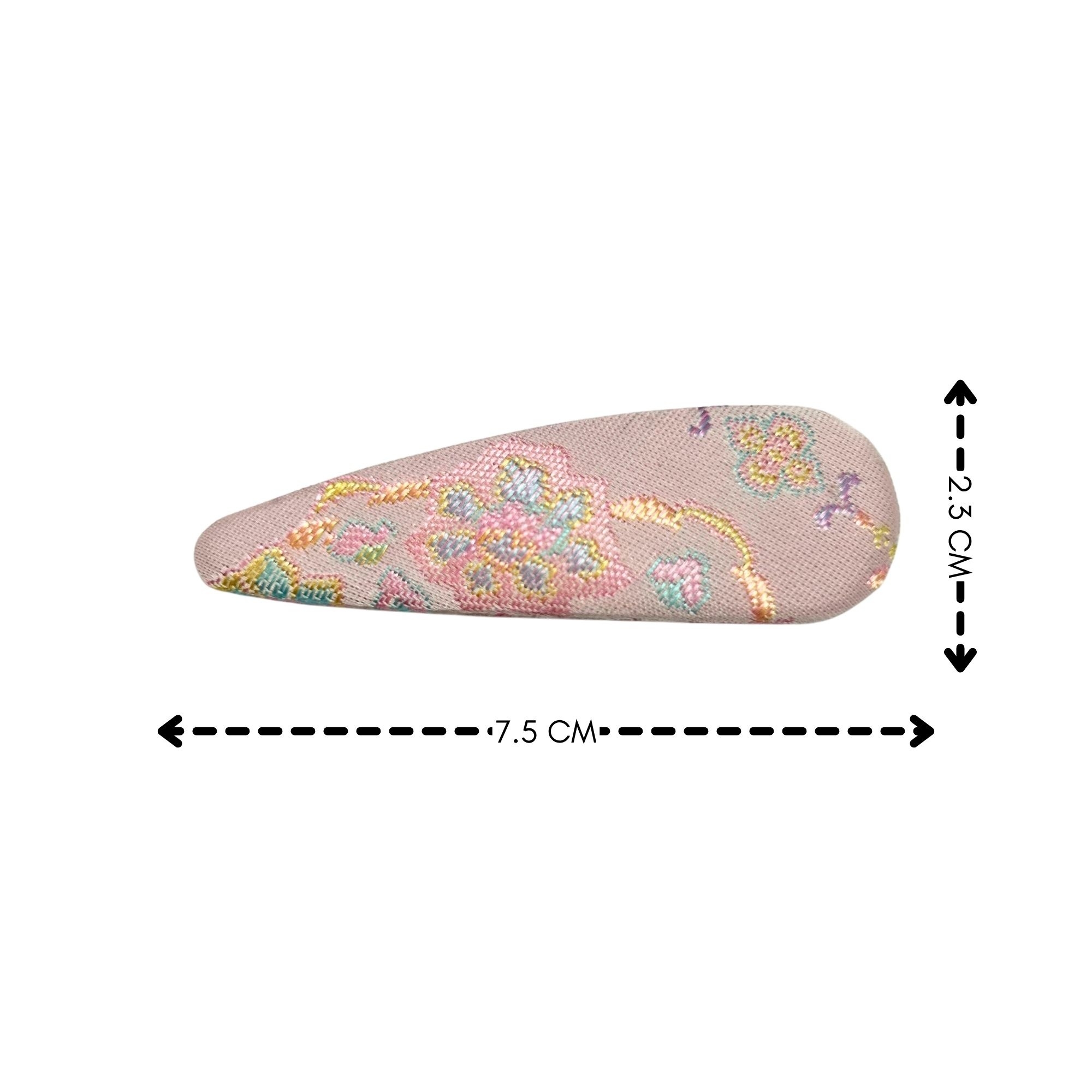 #EA0037 SILKY COTTON FABRIC TEARDROP HAIR CLIP 7.5CM image