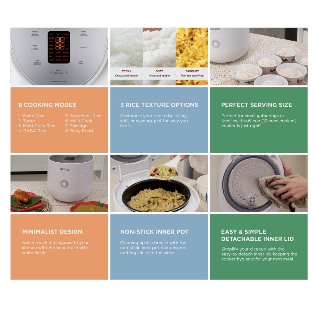 CUCKOO 8-Function Multi-Cooker (6 Cup/1.08L)-CR-0675F