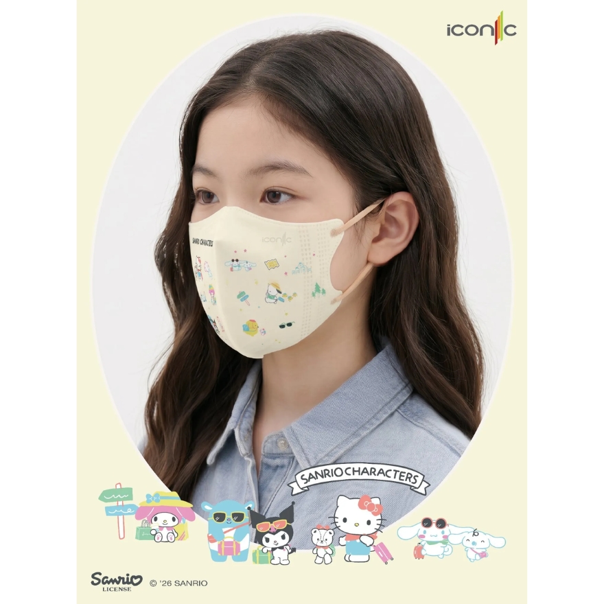 [Kid - Premium+] 4-Ply 3D Sanrio Characters Ready To Travel Medical Face Mask (20pcs) image
