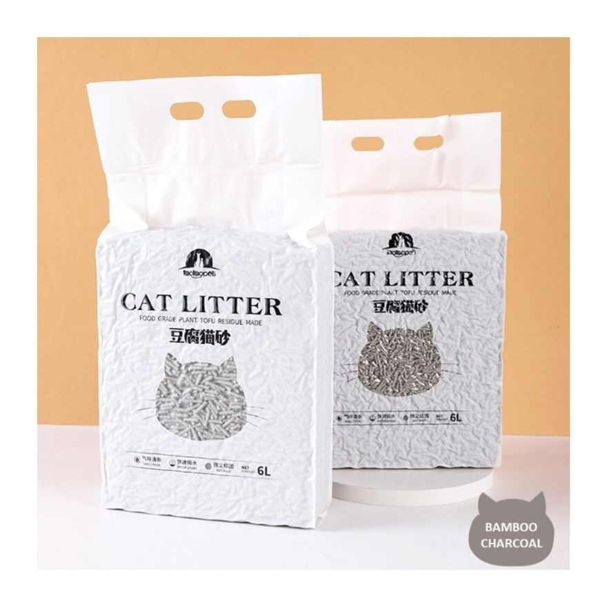Tofu Cat Litter Bamboo Charcoal Aroma Flushable 6L image