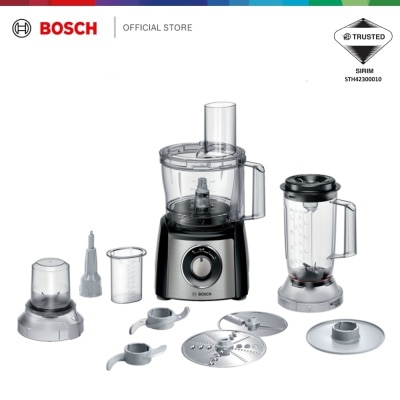 BOSCH - Bosch MultiTalent 3, 2.3L 800W Food Processor, Black/Brushed S.Steel - MCM3501MGB
