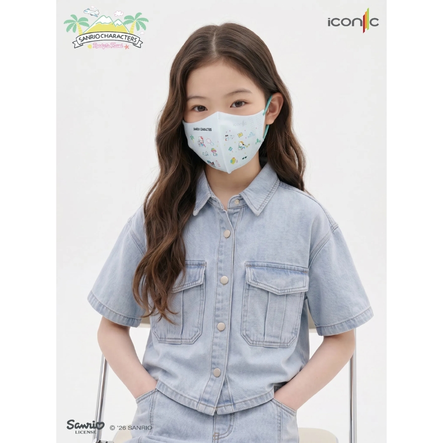 [Kid - Premium+] 4-Ply 3D Sanrio Characters Ready To Travel Medical Face Mask (20pcs) image
