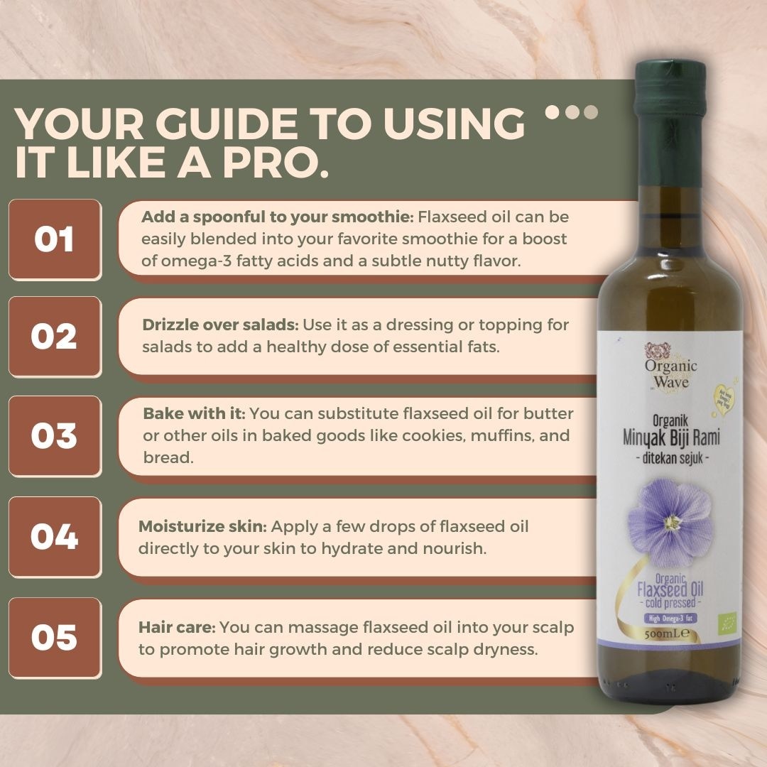 Mamami Organic Wave Organic Flaxseed Oil 500ml