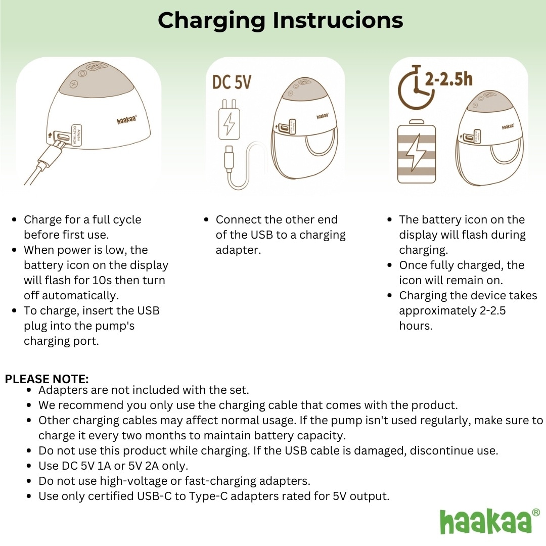 Haakaa 2pcs E-Ladybug Wearable Electric Breast Pump - Standard Edition