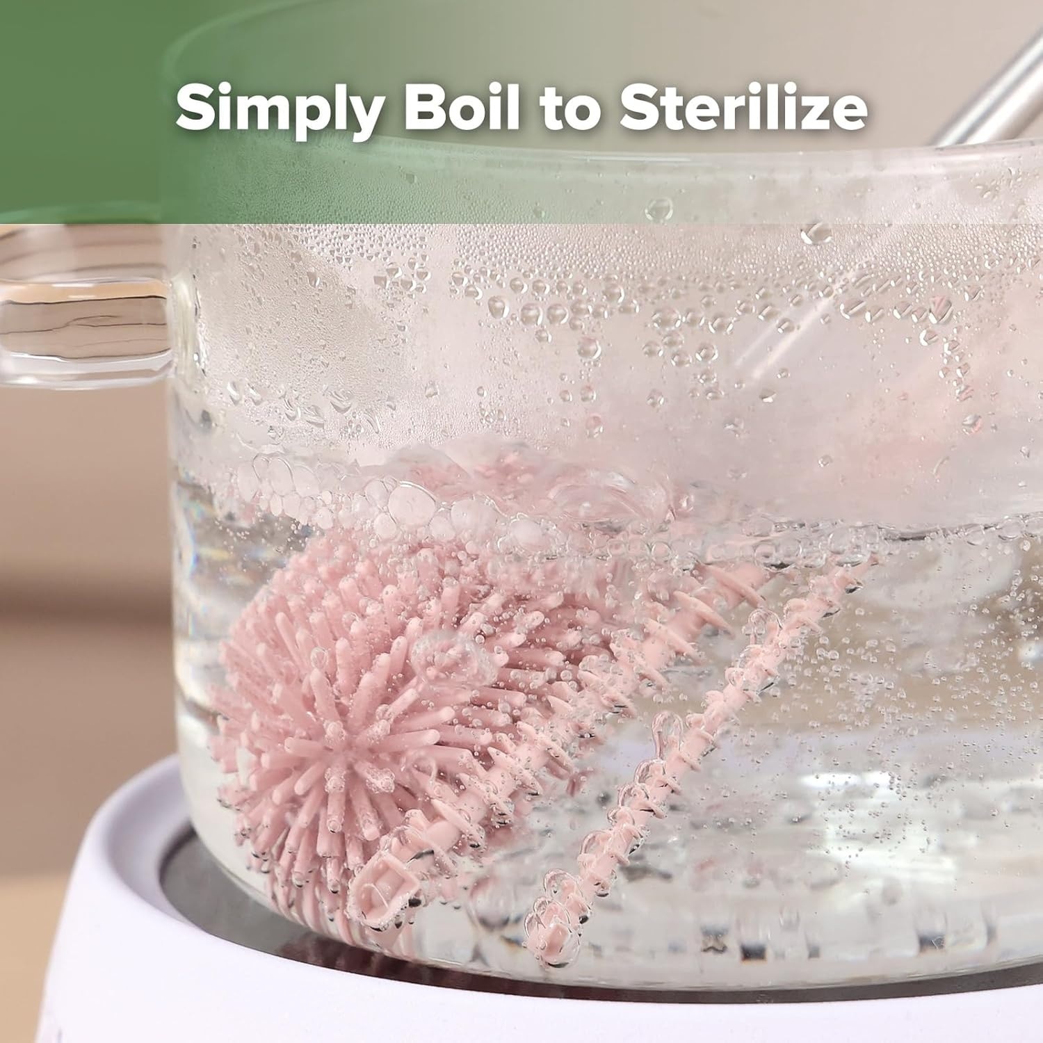 Haakaa Silicone Cleaning Brush Kit - Suva Grey