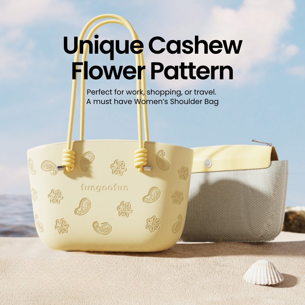 FUNGOOFUN Cashew Nut Tote Bag - White