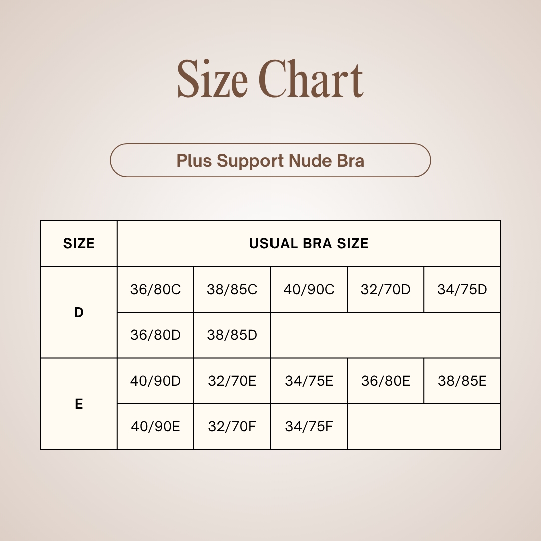Plus Support Nude Bra - Size E